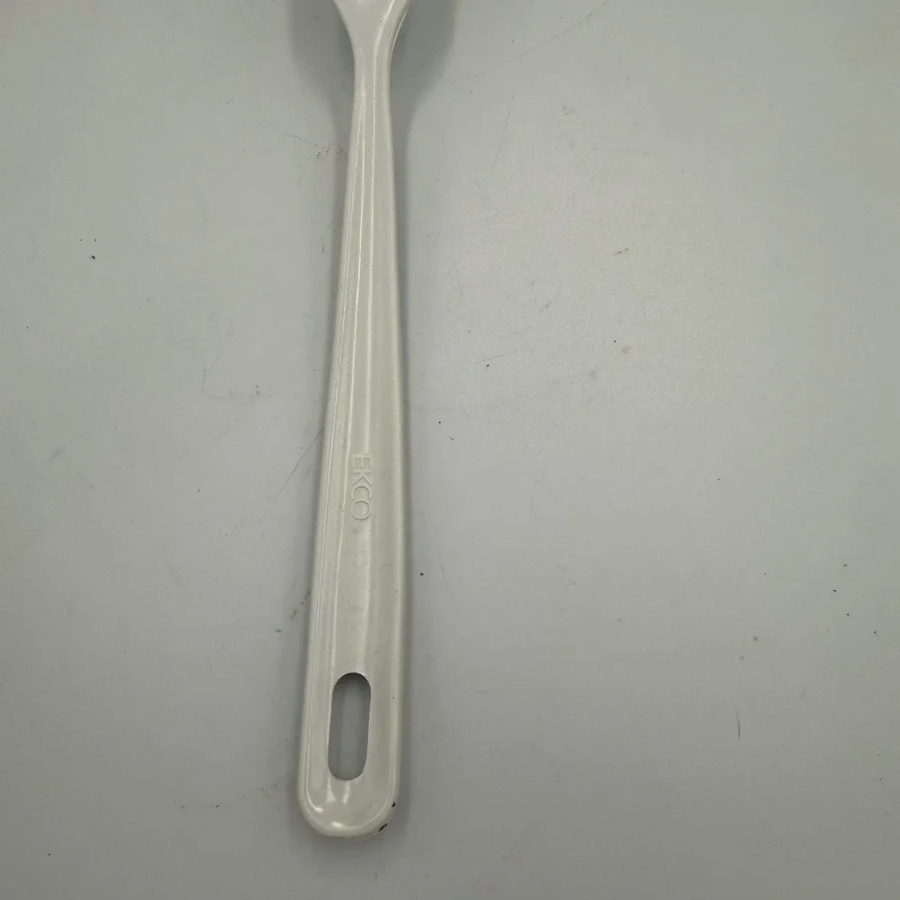 Vintage EKCO White Melamine 3 Prong Kitchen Serving Fork 11.5 Inch